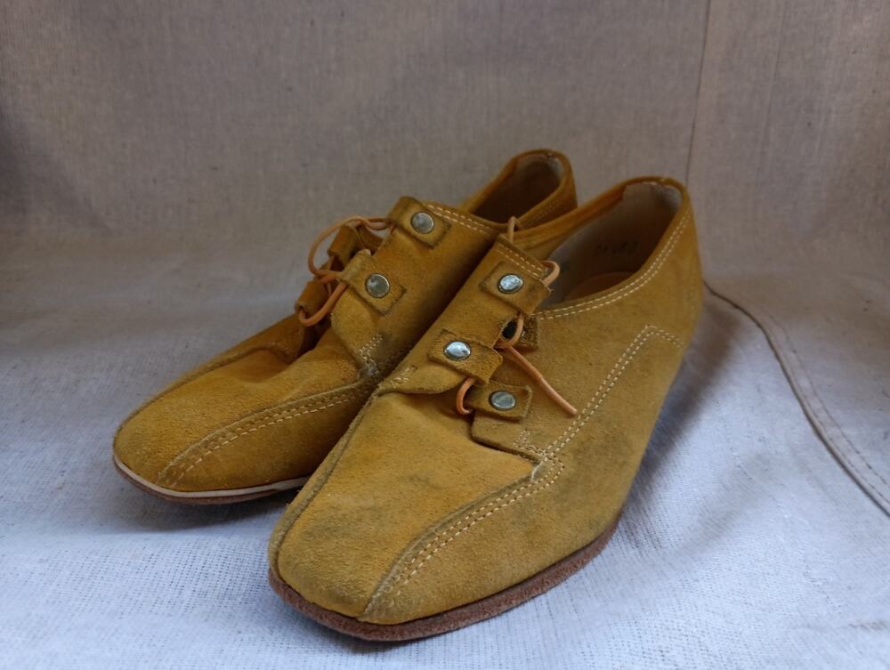 Vintage Women's Hyde Bowling Shoes 1970s Suede Leather Size 8.5